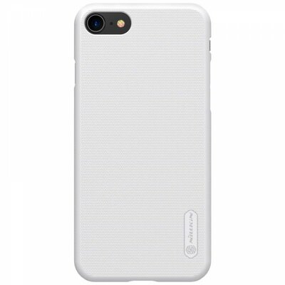 Nillkin Super Frosted műanyag hátlapvédő telefontok, gumírozott, érdes felület - iPhone 8 hátlap, Fehér