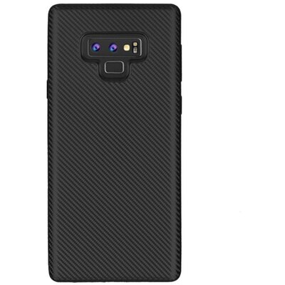 Hátlapvédő telefontok gumi / szilikon (karbon minta) Fekete [Samsung Galaxy Note 9 (SM-N960F)]