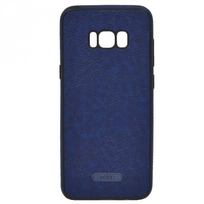Hátlapvédő telefontok gumi / szilikon (ultravékony, közepesen ütésálló, bőrhatás) Kék [Samsung Galaxy S8+ Plus (SM-G955)]
