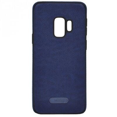 Hátlapvédő telefontok gumi / szilikon (ultravékony, közepesen ütésálló, bőrhatás) Kék [Samsung Galaxy S9 (SM-G960)]