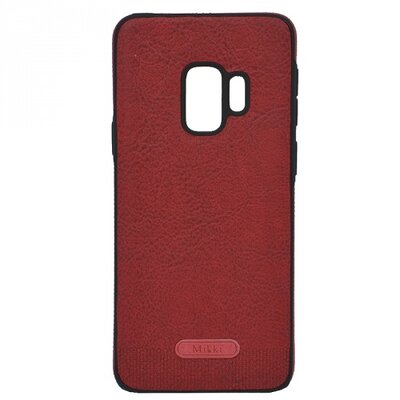 Hátlapvédő telefontok gumi / szilikon (ultravékony, közepesen ütésálló, bőrhatás) Piros [Samsung Galaxy S9 (SM-G960)]