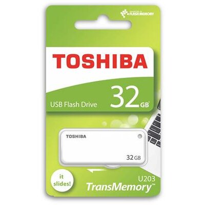 Pendrive, 32GB, USB 2.0, TOSHIBA "U203", fehér
