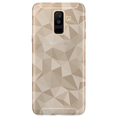 Hátlapvédő telefontok gumi / szilikon (3D, gyémánt minta) Szürke [Samsung Galaxy A6+ (2018) SM-A605F]