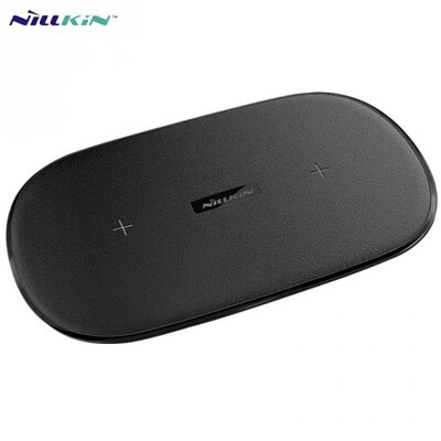 Nillkin MC031 Hálózati töltő állomás (2 készülék egyidejű töltésére, vezeték nélküli töltés,QI Wireless, gyorstöltés támogatás) FEKETE [Sony Xperia XZ3 (H9436)]