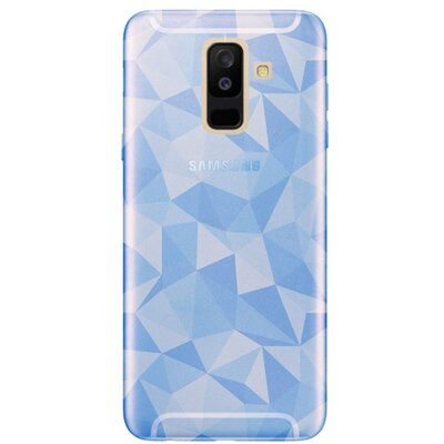 Hátlapvédő telefontok gumi / szilikon (3D, gyémánt minta) VilágosKék [Samsung Galaxy A6+ (2018) SM-A605F]