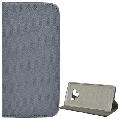 Telefontok álló, bőr hatású (flip, oldalra nyíló, asztali tartó funkció, rombuszminta) Szürke [Samsung Galaxy Note 9 (SM-N960F)]