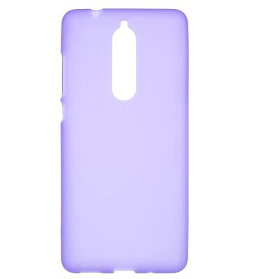 Hátlapvédő telefontok gumi / szilikon (matt, fényes keret) Lila [Nokia 5.1]