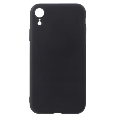 Hátlapvédő telefontok gumi / szilikon (matt, fényes keret) Fekete [Apple iPhone XR 6.1]