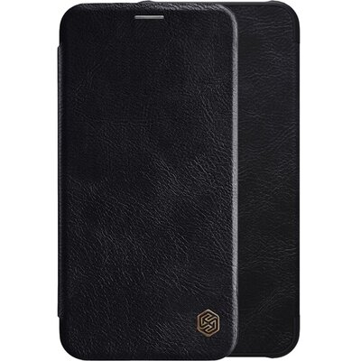 Nillkin Qin Telefontok álló, bőr hatású (flip, oldalra nyíló, bankkártya tartó) Fekete [Apple iPhone XR 6.1]