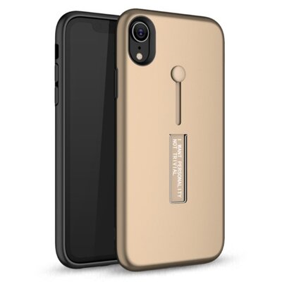 Műanyag hátlapvédő telefontok (gumírozott, ujjra húzható szilikon) Arany [Apple iPhone XS Max 6.5]