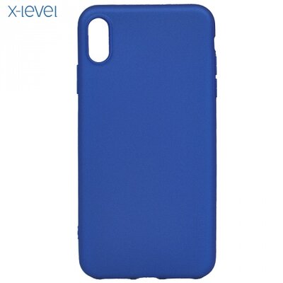 X-LEVEL GUARDIAN hátlapvédő telefontok gumi / szilikon (ultravékony, matt) SötétKék [Apple iPhone XS Max 6.5]