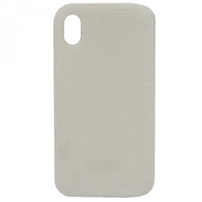 Hátlapvédő telefontok gumi / szilikon (plüss bevonat) Fehér [Apple iPhone XR 6.1]
