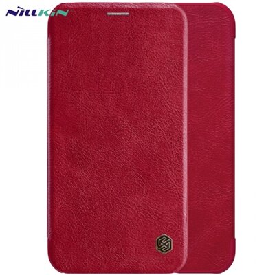 Nillkin Qin Telefontok álló, bőr hatású (flip, oldalra nyíló, bankkártya tartó) Piros [Huawei Mate 20 Lite]