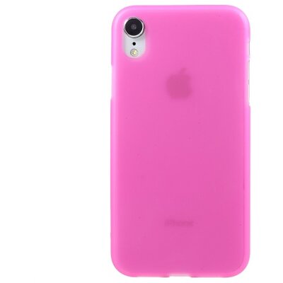 Hátlapvédő telefontok gumi / szilikon (matt, fényes keret) Rózsaszín [Apple iPhone XR 6.1]