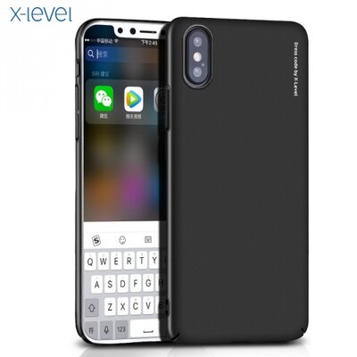 X-LEVEL KNIGHT műanyag hátlapvédő telefontok (ultravékony) Fekete [Apple iPhone XS Max 6.5]