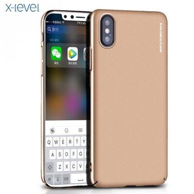 X-LEVEL KNIGHT műanyag hátlapvédő telefontok (ultravékony) Arany [Apple iPhone XS Max 6.5]