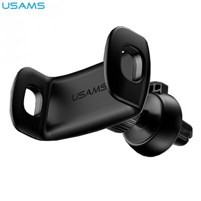 Usams ZJ039_B USAMS autós telefontartó (szellőzőre, 360°-ban forgatható, 65-95 mm) FEKETE [Univerzális]