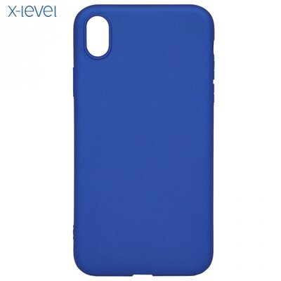 X-LEVEL GUARDIAN hátlapvédő telefontok gumi / szilikon (ultravékony, matt) SötétKék [Apple iPhone XR 6.1]