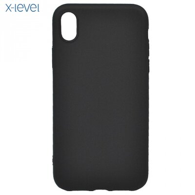 X-LEVEL GUARDIAN hátlapvédő telefontok gumi / szilikon (ultravékony, matt) Fekete [Apple iPhone XR 6.1]