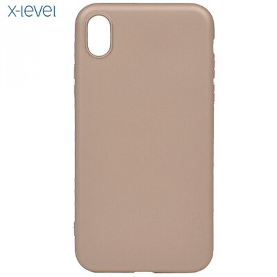 X-LEVEL GUARDIAN hátlapvédő telefontok gumi / szilikon (ultravékony, matt) Arany [Apple iPhone XR 6.1]