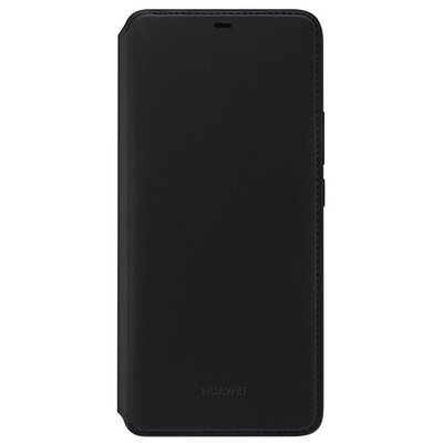 Huawei 51992636 gyári telefontok álló, bőr hatású (flip, akkufedél, oldalra nyíló, bankkártya tartó) Fekete [Huawei Mate 20 Pro]