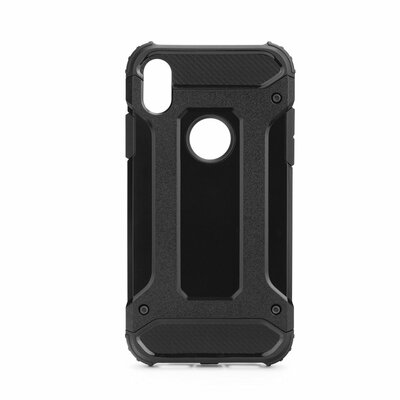 FORCELL ARMOR szilikon + műanyag hibrid hátlapvédő telefontok - iPhone XR ( 6,1" ), Fekete
