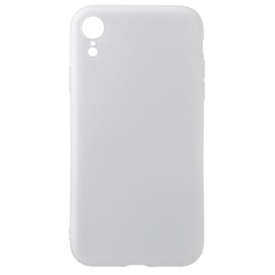 Hátlapvédő telefontok gumi / szilikon (matt, fényes keret) Átlátszó [Apple iPhone XR 6.1]