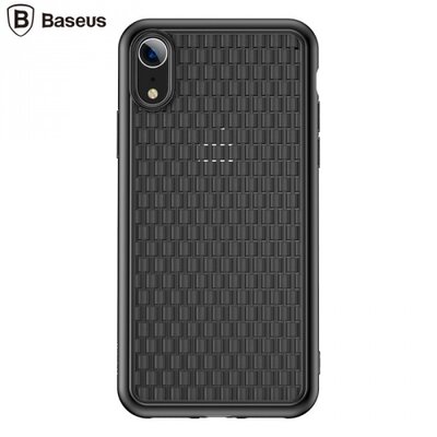 Baseus WIAPIPH61-BV01 BASEUS BV 2. generációs hátlapvédő telefontok gumi / szilikon (fonott minta) Fekete [Apple iPhone XR 6.1]