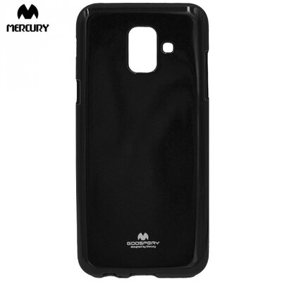 MERCURY Goospery hátlapvédő telefontok gumi / szilikon (csillámporos) Fekete [Samsung Galaxy A6 (2018) SM-A600F]
