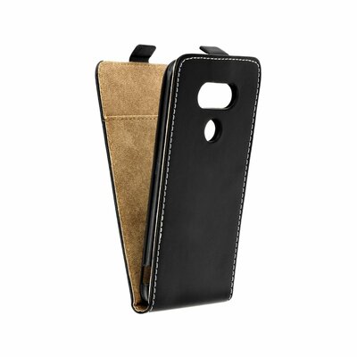 Slim Flexi Fresh álló flipes telefontok (mágneses flip zár, bőr hatású anyag, szilikon belső keret), Fekete - Huawei P20 Pro