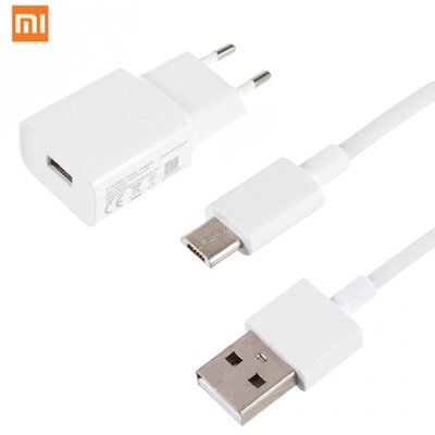 Xiaomi MDY-08-EO Hálózati töltő USB aljzat (5V / 2000mA, microUSB kábellel, gyorstöltés támogatás), fehér