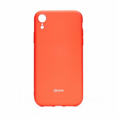 Roar Colorful Jelly matt szilikon hátlapvédő telefontok - Apple iPhone XR, barack Piros