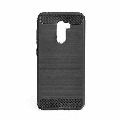 Forcell Carbon szilikon hátlapvédő telefontok, karbon mintás - Xiaomi Pocophone F1, fekete