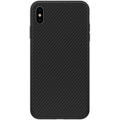 Nillkin Synthetic Fiber műanyag hátlapvédő telefontok (karbon minta) Fekete [Apple iPhone XS Max 6.5]