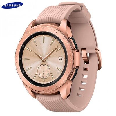 SAMSUNG Galaxy Watch okosóra (szilikon csuklópánt, 42mm), Rosegold [Samsung Galaxy A7 (2018) SM-A750F, Samsung Galaxy J4 Plus (J415F), Samsung Galaxy J6 Plus (J610F)]
