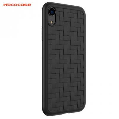 HOCO TRACERY hátlapvédő telefontok gumi / szilikon (fonott minta) Fekete [Apple iPhone XR 6.1]