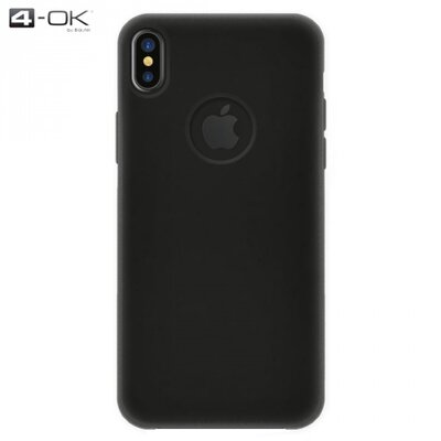Blautel SCIXPB 4-OK SILK műanyag hátlapvédő telefontok (gumírozott, logo kivágás) Fekete [Apple iPhone XS Max 6.5]