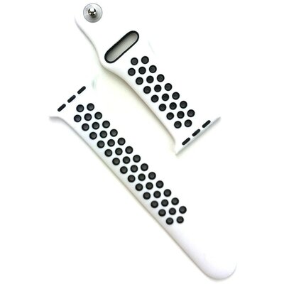 Apple watch szilikon óraszíj, 38 mm,Fehér/Fekete
