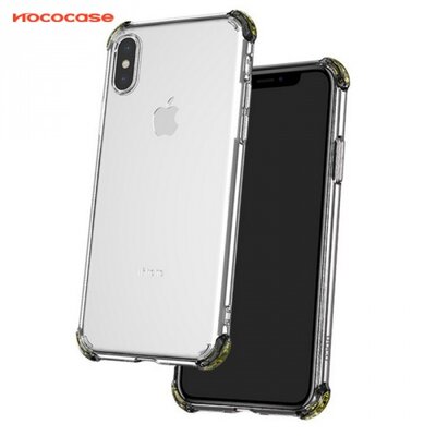 HOCO ICE SHIELD hátlapvédő telefontok gumi / szilikon (közepesen ütésálló, légpárnás sarok, átlátszó hátlap) Átlátszó [Apple iPhone XS Max 6.5]