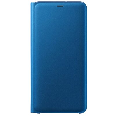 Samsung EF-WA750PLEG Műanyag telefontok (aktív flip, oldalra nyíló, bankkártya tartó, textil minta) Kék [Samsung Galaxy A7 (2018) SM-A750F]