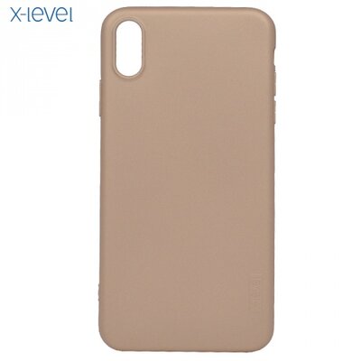 X-LEVEL GUARDIAN hátlapvédő telefontok gumi / szilikon (ultravékony, matt) Arany [Apple iPhone XS Max 6.5]