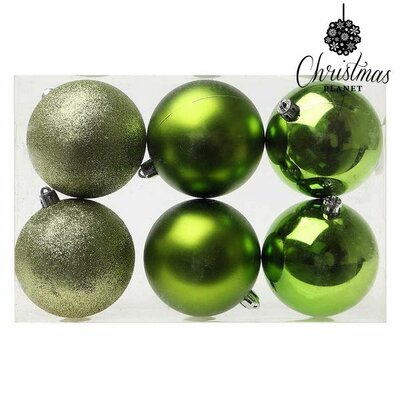 Karácsonyi díszek Christmas Planet 8107 8 cm (6 uds) Zöld
