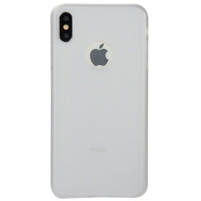 Hátlapvédő telefontok gumi / szilikon (matt, logo kivágás) Fehér [Apple iPhone XS Max 6.5]