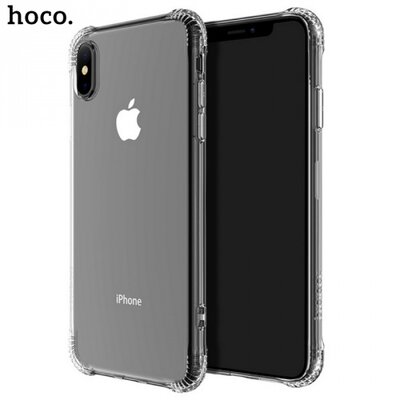 HOCO ARMOR hátlapvédő telefontok gumi / szilikon (közepesen ütésálló, légpárnás sarok, átlátszó hátlap) Átlátszó [Apple iPhone X 5.8, Apple iPhone XS 5.8]