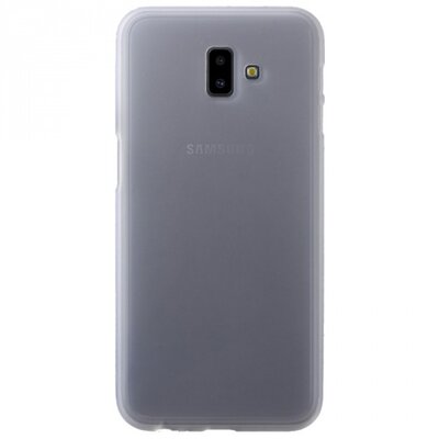 Hátlapvédő telefontok gumi / szilikon (matt, fényes keret) Átlátszó [Samsung Galaxy J6+ Plus (J610F)]