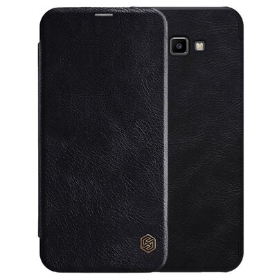 Nillkin Qin Telefontok álló, bőr hatású (flip, oldalra nyíló, bankkártya tartó) Fekete [Samsung Galaxy J4+ Plus (J415F)]