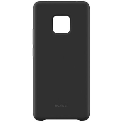 Huawei 51992668 hátlapvédő gyári telefontok gumi / szilikon (beépített fémlemez, gumírozott) fekete [Huawei Mate 20 Pro]