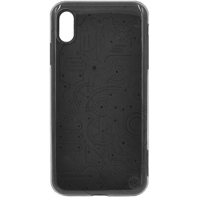 Nillkin MACHINERY műanyag hátlapvédő telefontok (szilikon keret, fogaskerék minta) Fekete [Apple iPhone XS Max 6.5]