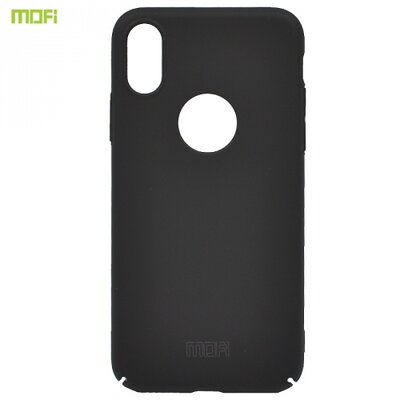 MOFI műanyag hátlapvédő telefontok (ultravékony, logo kivágás) Fekete [Apple iPhone X 5.8, Apple iPhone XS 5.8]