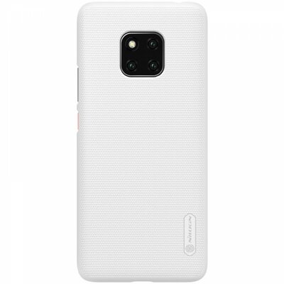 Nillkin Super Frosted műanyag hátlapvédő telefontok, gumírozott, érdes felület - Huawei Mate 20 Pro hátlap, Fehér